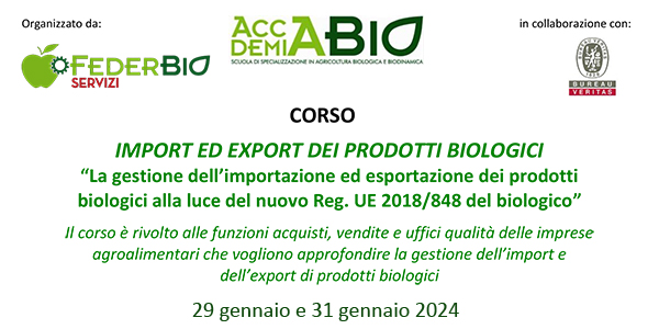 Corso per Import ed export dei prodotti biologici di Accademia Bio